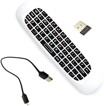 SERVISE4U White 2.4G Wireless Keyboard Mouse Touchpad WS-505 with Laser Pointer Pen for Smart TV Laptop PC