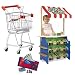 Melissa & Doug Shopping Cart with Deluxe Grocery Store/Lemonade Stand and Learning Resources Cash Cash n' Carry Wallet