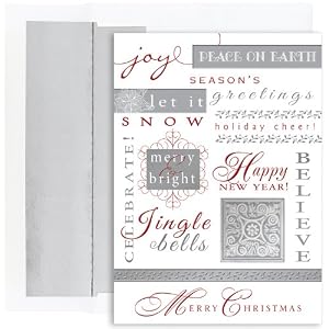Festive Words Christmas Cards -