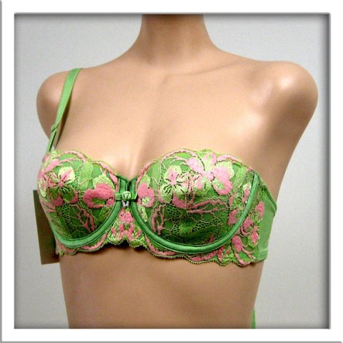 Venus Green Convertible Straps Demi Cup Bra #1012 sz 34A