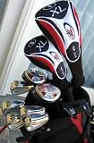 New Callaway Men’s Golf Complete Set Clubs Red/White/Black Colors Top Flite Set with Bag