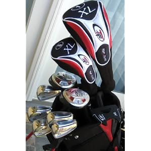 New Callaway Men's RH Complete Golf Set Clubs Top Flite with Driver, Hybrids, Irons, Putter Stand Bag