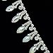 Seasofbeauty AB Resin Crystal Clear Glass Rhinestone Bridal Trim Fashion Chain 1 Yards Silver