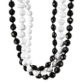 Merona&reg; Multi-Row Black & White Necklace - 17"