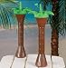 Palm Tree "yard" Glass w/Top and Straw