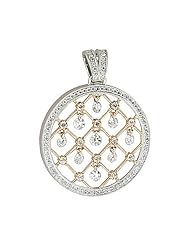 14K Yellow Gold Diamond Dashing Diamonds Pendant (chain NOT included)