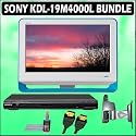 Sony Bravia M-Series KDL-19M4000/L 19-Inch 720p LCD HDTV (Blue) + Sony DVD Player w/ Deluxe Accessory Kit