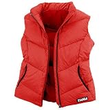 TAIGA Cypress 700 - Women's Zip European Goosedown Down Vest, Red, MADE IN CANADA