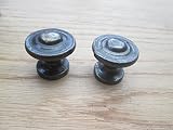 IRONMONGERY WORLDﾂｮ CAST IRON DECORATIVE CUPBOARD KITCHEN DRAWER CABINET DOOR PULL HANDLE KNOB (Grey