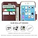 iPhone 6S Leather Flip Case - [Book Style] iPhone 6 Wallet Case Credit Card Slots ID Holder, [Slim Fit] Shockproof Protective Phone Cover for Apple iPhone 6/6S 4.7 inch (Dark Brown)