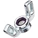 Grade 5 Zinc Alloy Locking Lock Nut, Zinc Plated Finish, Inch, Right Hand