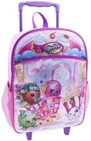 Kid's Shopkins 16" 100% Polyester Rolling Backpack