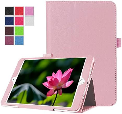 iPad Mini 4 Leather Case Brown, Umiko(TM) Folio Patterns Luxury Leather Smart Case Cover Stand for Apple for iiPad Mini 4 (Pink)