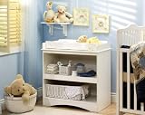 South Shore Peak-a-Boo Changing Table with Open Storage Space in Pure White