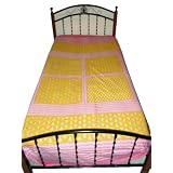 Cotton Bedsheet Corn Pink Floral Print Designer Bedspreads Bed Linen