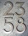 Modern House Number Aluminum Modern Font Number One
