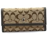 Coach Hamptons Signature Checkbook Wallet 42986
