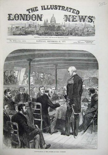 1875 Court-Martial Officers H.M.S Vanguard Ship Art1875 Court-Martial Officers H.M.S Vanguard Ship Art