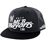 Milwaukee Brewers 2011 Locker Room Champs Plastic Snapback Adjustable Plastic Snap Back Hat / Cap