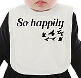 So Hapily Slogan ネクタイを有する有機ビブ Medium