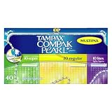 Tampax Compak Pearl Multipax, 40-Count Packages (Pack of 6)