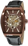 Stuhrling Original Mens 182C3.336559 Leisure Millennia Master Automatic Skeleton Bronze Tone Watch Set