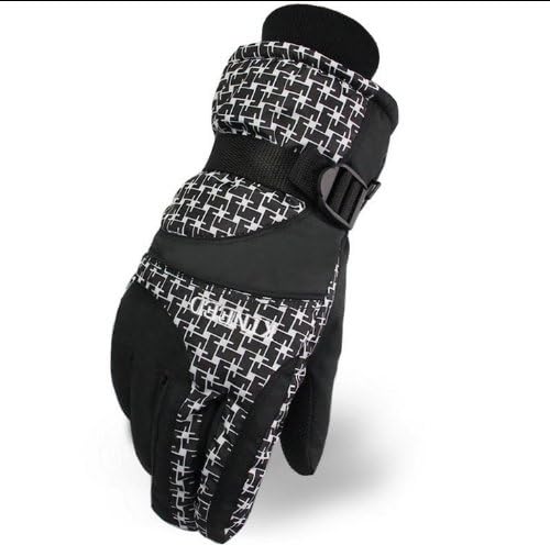 KINNEED Men's Keep Warm Thicken Ski Gloves L size Starry