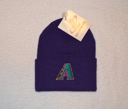Arizona Diamondbacks Vintage Purple Beanie Hat - MLB Cuffed Winter Knit Cap