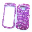 Samsung Continuum i400 (Verizon) Snap-on Protector Hard Case Rhinestone Cover "Pink Wave" Design