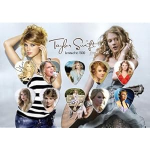 Taylor Swift Signed Autographed 500 Limited Edition Guitar Pick Set Display