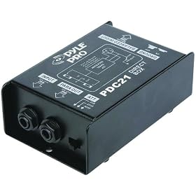 PYLE-PRO PDC21 - ¼'' Instrument To Balanced & Unbalanced (1/4''/XLR) Direct Box