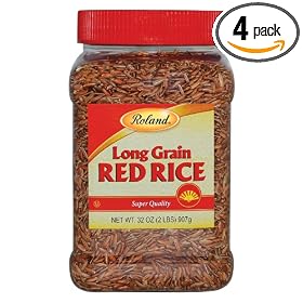Roland Long Grain Red Rice, 32-Ounce Jars (Pack of 4)