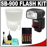 Nikon SB-900 Speedlight Flash + Gary Fong Lightsphere Universal + Accessory Kit for Nikon D5000, D3100, D3000, D700, D300s, D300, D90, D60 & D40 Digital SLR Cameras