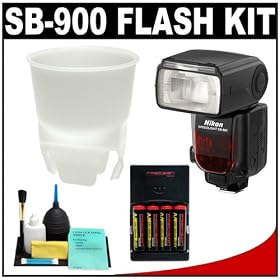 Nikon SB-900 Speedlight Flash + Gary Fong Lightsphere Universal + Accessory Kit for Nikon D5000, D3000, D700, D300s, D300, D200, D90, D80, D60 & D40 Digital SLR Cameras