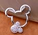 Double Mickey Crystal Charm Necklace Sterling Silver - Birthday,sweet 16,graduation Gift