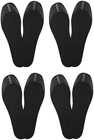 4 Pairs of Wetness and Odor Absorbing Activated Charcoal Shoe Insoles to Naturally Kill Off Smelly Cause