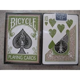 New Rare Deck Bicycle Rejuvenate Olive Gold Playing Cards