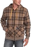 Etnies Young Men's Fat City Plaid Hoodie,Brown,Medium