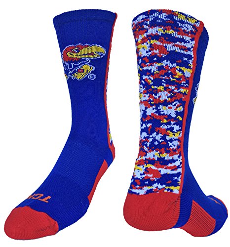 Kansas Jayhawks Digital Camo Crew Socks