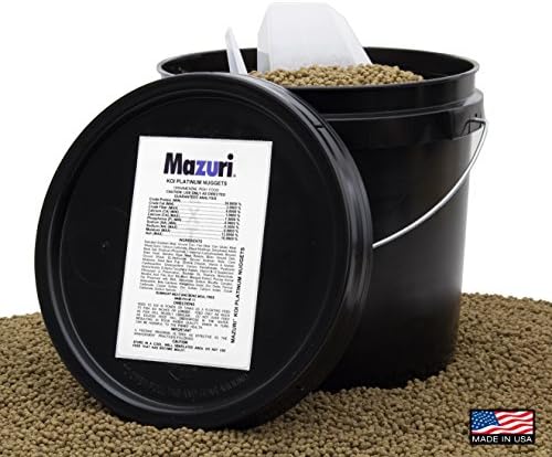 Mazuri Koi Platinum Nuggets, An Extruded, Floating, Complete Diet Designed For Koi &amp; Large Goldfish Greater Than 6 Inches Long In Ponds, Tanks And Aquariums, 7.5lbs(3.4kg)
