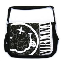 NIRVANA MESSENGER BAG - NIRVANA SMILES TOTEBAG - NIRVANA SMILEY CARRYALL BAG
