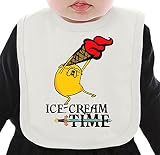 Ice Cream Time ネクタイを有する有機ビブ Medium