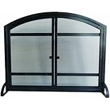 Pleasant Hearth Harper Arched Fireplace Screen with Doors