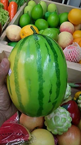 2pcs Fake Green Watermelon Plastic Artificial Fruit House Kitchen Decor