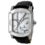 51cvKQpXpiL. SL160  Just Bling Mens JB 6102 B Iconix Combo Light Stainless Steel Designer Dial Leather Diamond Watch