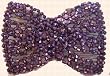 Hair Bling Metallic Purple Hugger Beaded Double Comb 76001