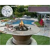  : San Simeon Cocktail Height Fire Pit - Chocolate Brown Base/ Pebble Granite Top - LP