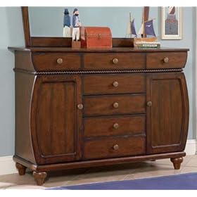 Shiver Me Timbers 6 drawer/2 door Dresser, 54x18x38, DARK BROWN by Home Decorators Collection