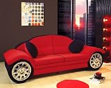 497: Kindersofa - Jugendsofa, Auto, 2-Sitzer, rot, made in EU style= 497: Kindersofa - Jugendsofa, Auto, 2-Sitzer, rot, made in EU