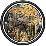 DEER ~Wall Clock~ whitetail white-tailed hunting lodge